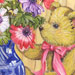 Painting - Teddy Sitting With Strawberries & Flowers