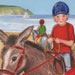 Painting - Children On A Donkey At the Seaside