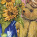 Painting - Teddy Bear Sitting In The Window With Sunflowers & Fruit